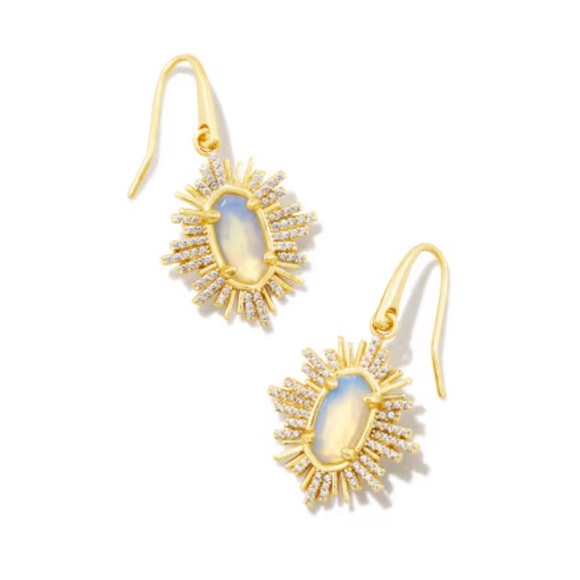 Kendra Scott Grayson Gold Earrings and Necklace set NWT - Picture 7 of 7